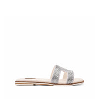 Sierra - Women's Crystal White Rhinestone Slipper