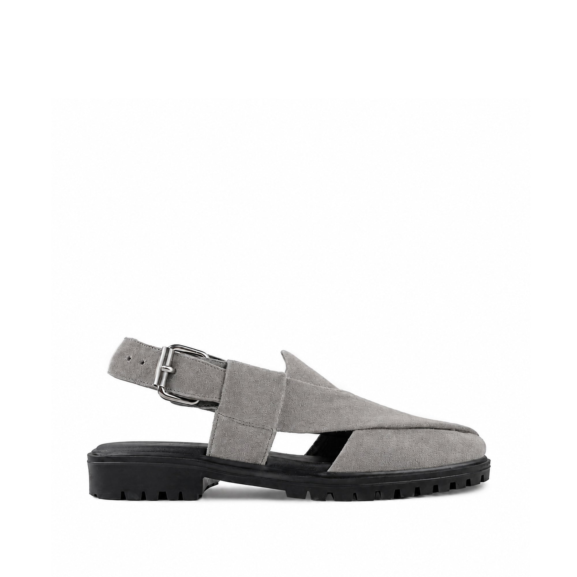 Mariano - Men's Steel Grey Suede Sandal