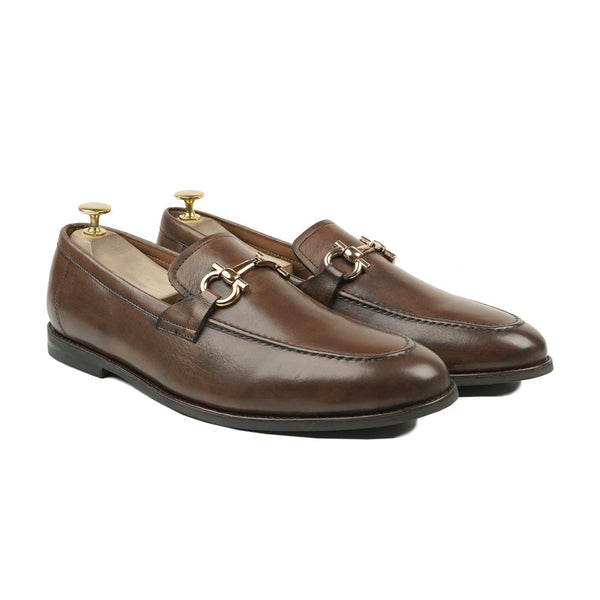 Essen - Men's Brown Patina Calf Leather Loafer