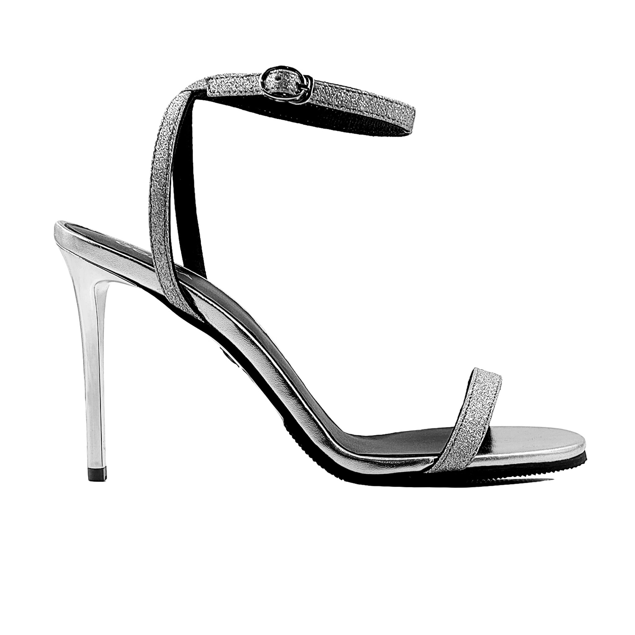 Emilia - Women's Silver Strapped Heels