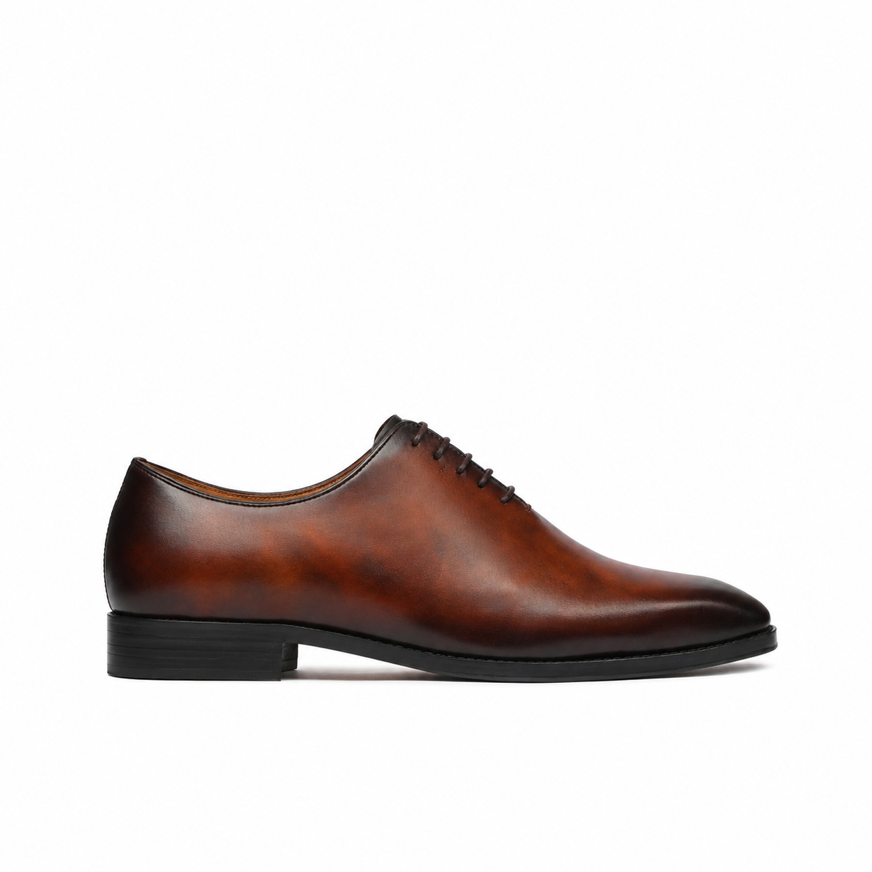 Yama - Men's Burnished Brown Calf Leather Wholecut Shoe