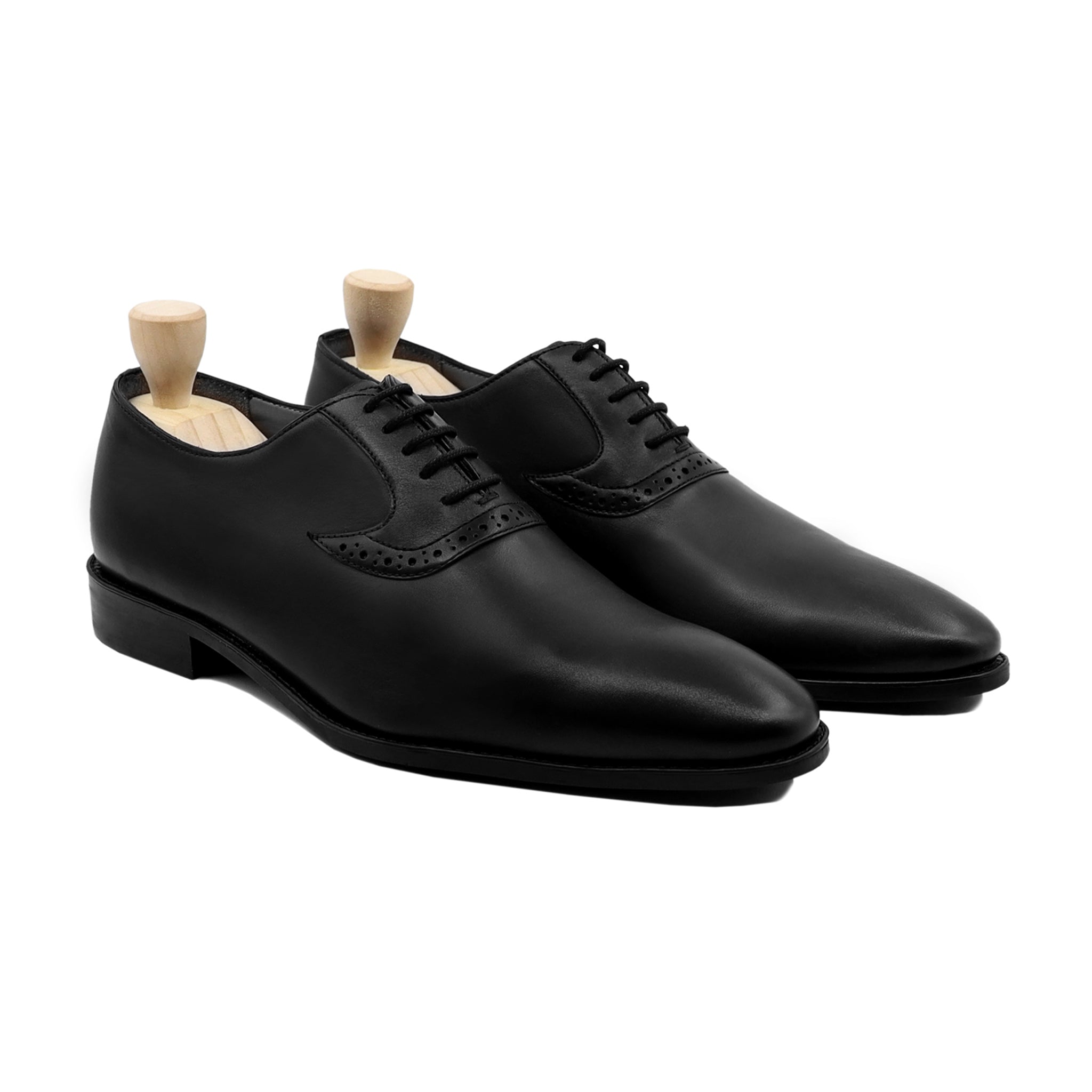 Denny - Men's Black Calf Leather Oxford Shoe