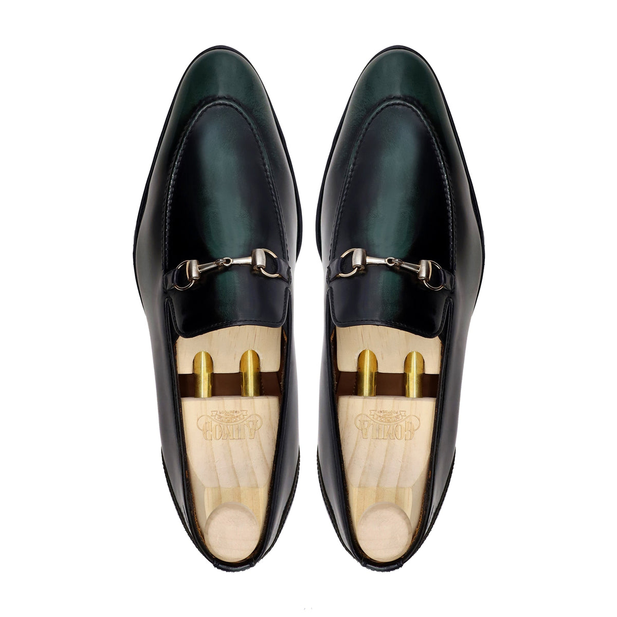 Detroit - Men's Burnished Green Box Leather High Shine Loafer