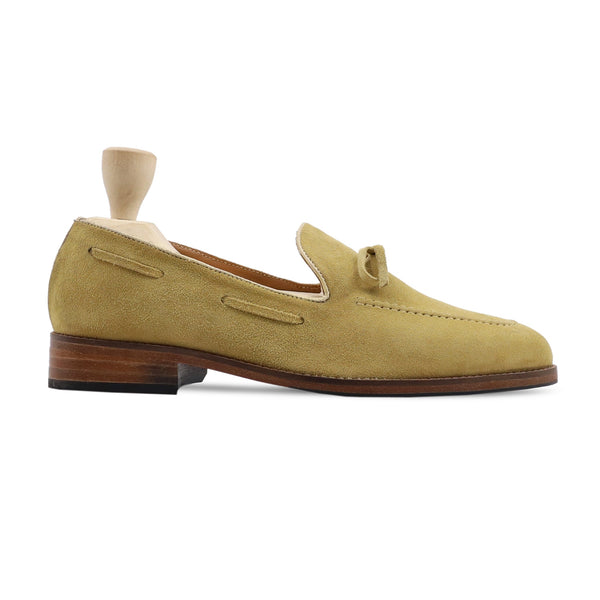 Soncic - Men's Yellowish Kid Suede Loafer