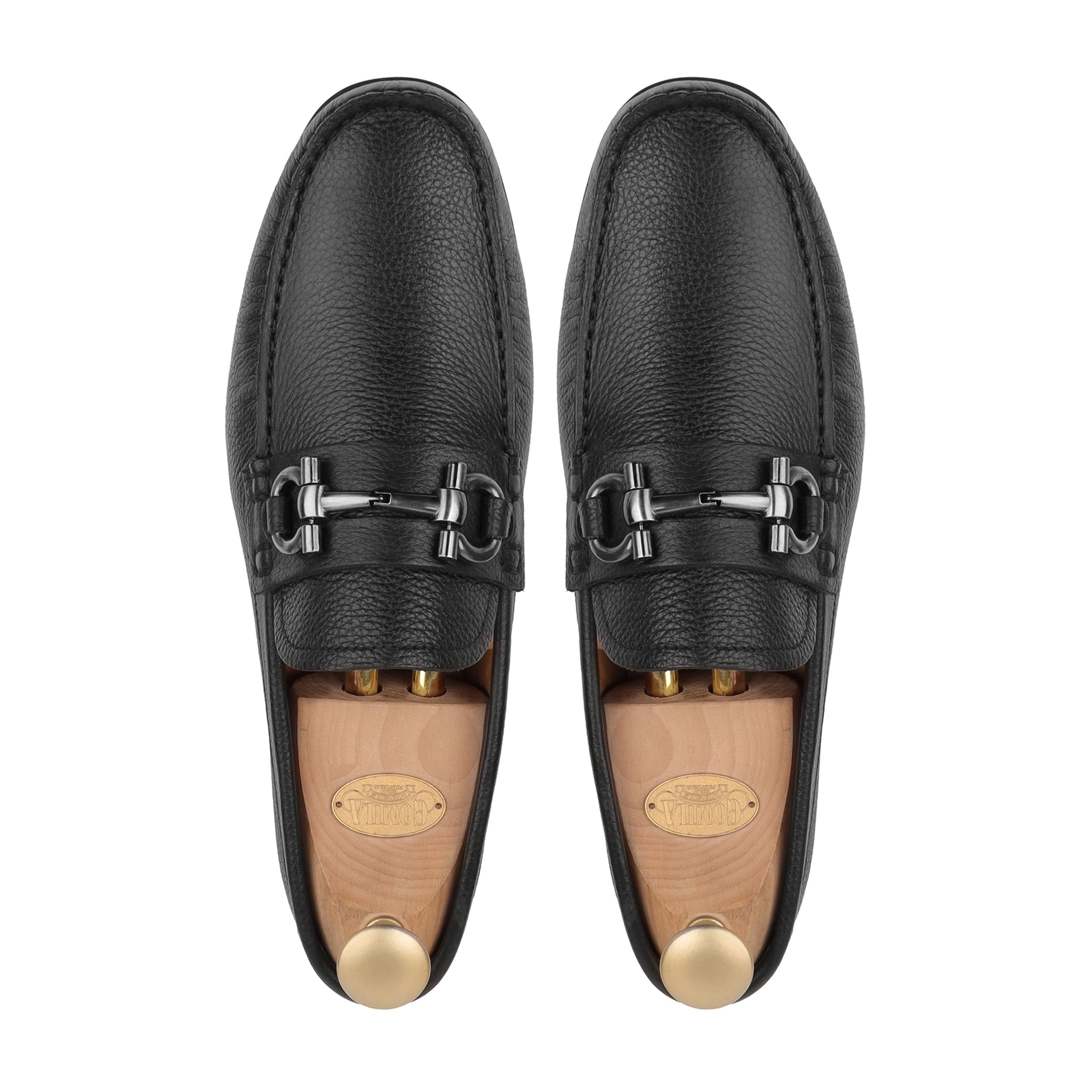 Tex - Men's Black Pebble Grain Leather Driver Shoe