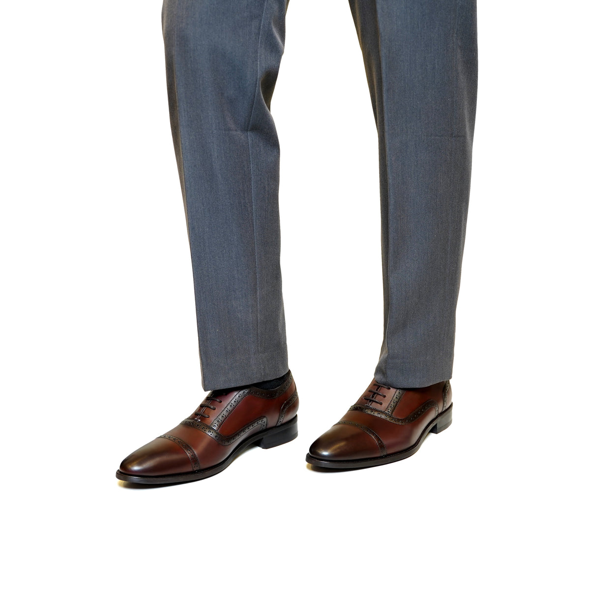 Vant - Men's Reddish Brown Calf Leather Oxford Shoe
