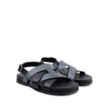 Galo - Men's Black & Grey Calf Leather Sandal
