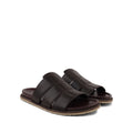 Cozyo - Men's Dark Brown Calf Leather Slipper