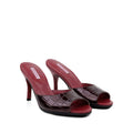 Elira - Women's Oxblood Crocodile Print 90mm Heels
