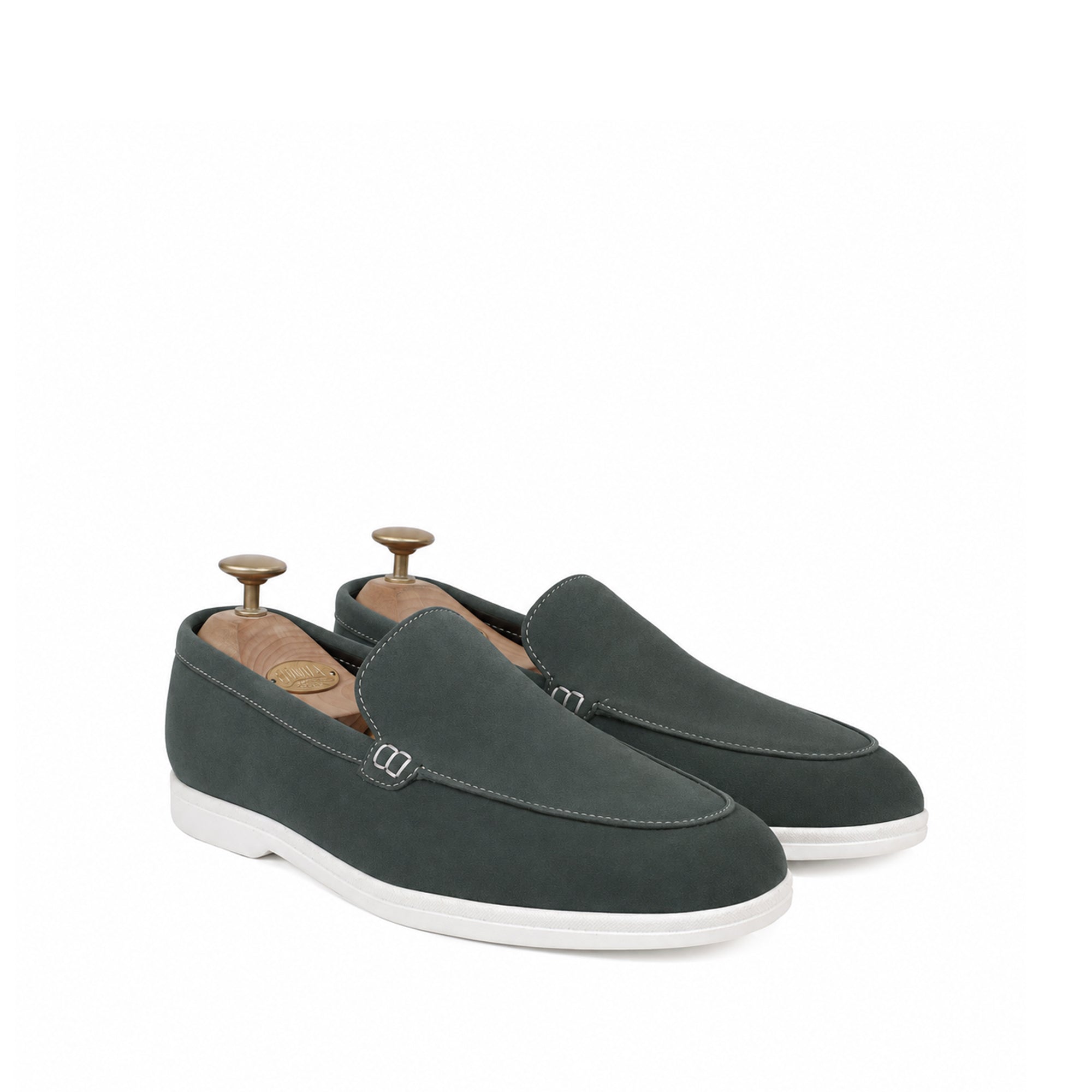 Crest - Men's Charcoal Grey Suede Loafer