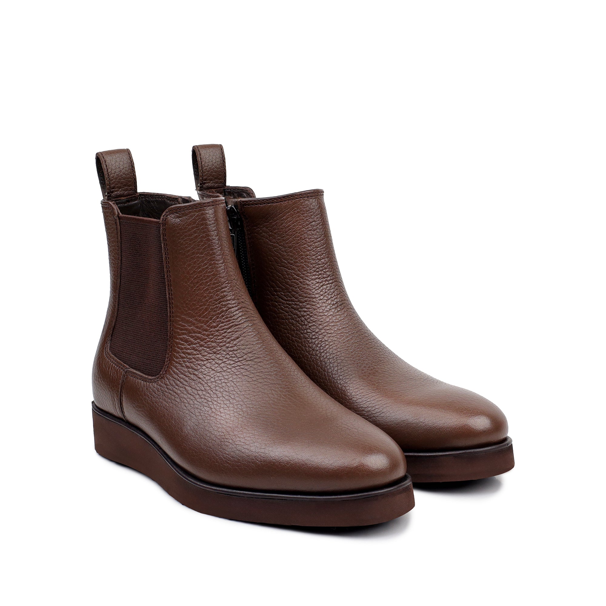 Kian -  Children's Light Brown Leather Chelsea
