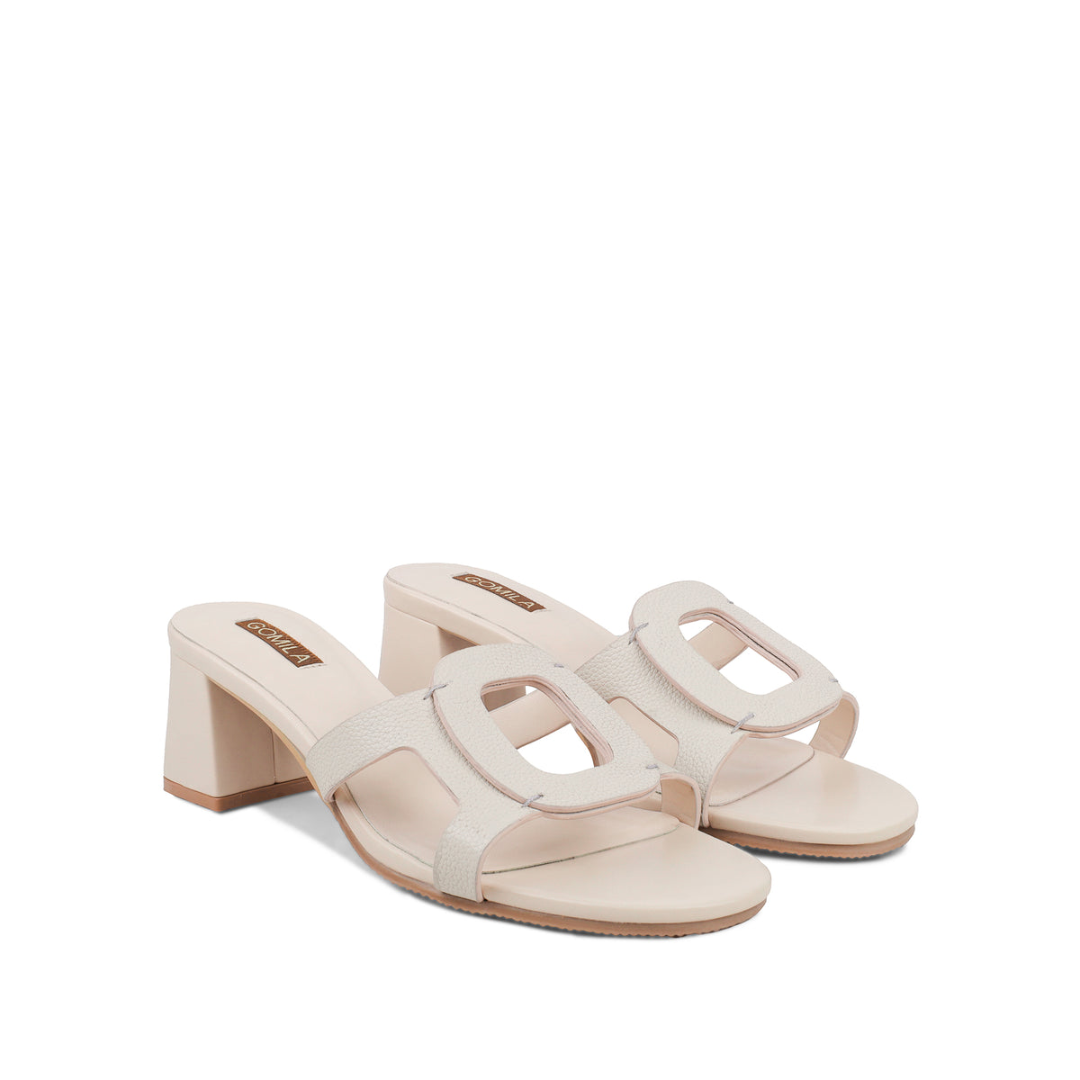 Kayla - Women's Beige 70mm Heels
