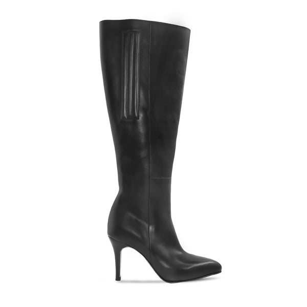 Krakow - Ladies Black Calf Leather Long Boot