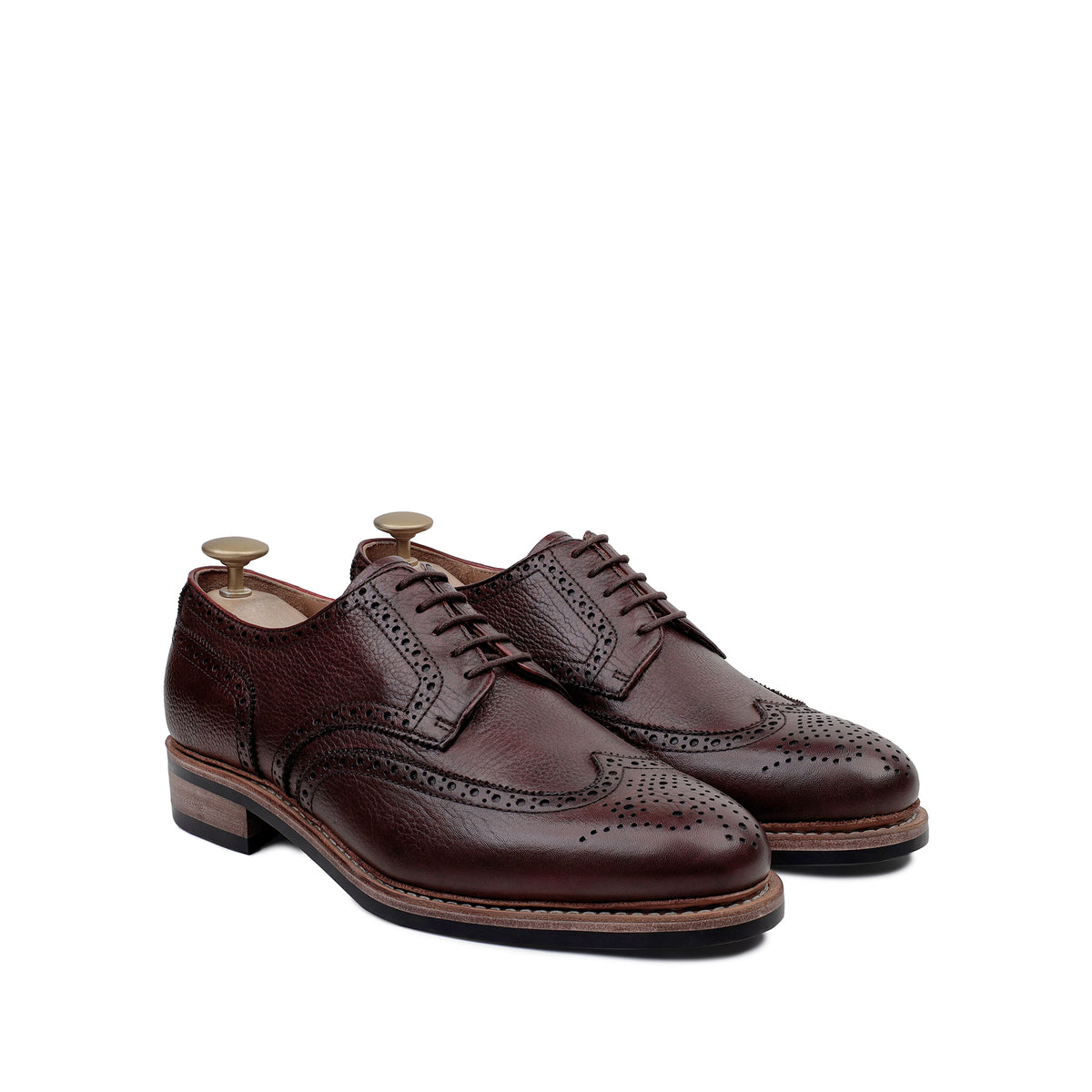 Keith - Men's Oxblood Milled Leather Goodyear Welted Bespoke Derby