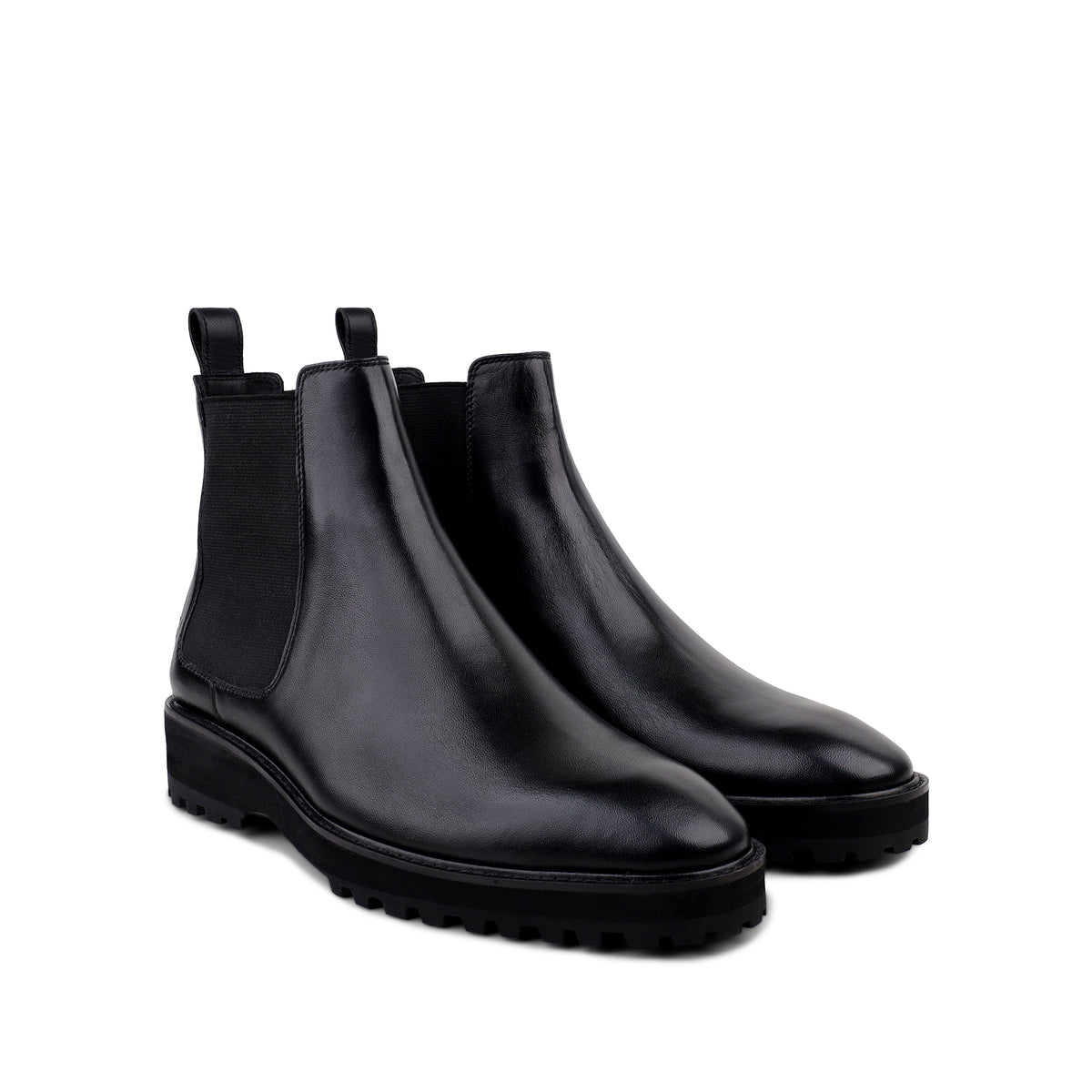 Casey  - Men's Black Calf Leather Chelsea Boot