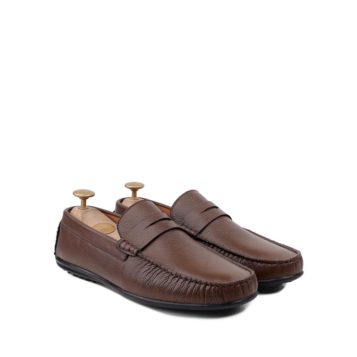 Floyd - Men's Light Brown Milled Leather Driver
