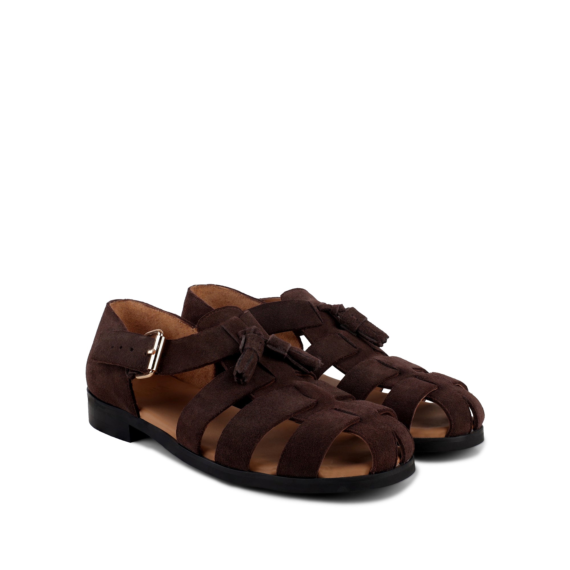 Zilpah - Men's Chocolate Brown Suede Sandal