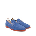 Samuel - Men's Sea Blue Kid Suede Bespoke Loafer
