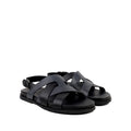 Galo - Men's Black & Grey Calf Leather Sandal