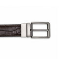 Orno - Men's Black & Dark Brown Double Sided Belt