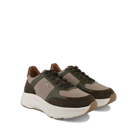 Novak - Men's Beige & Olive Green Sneaker