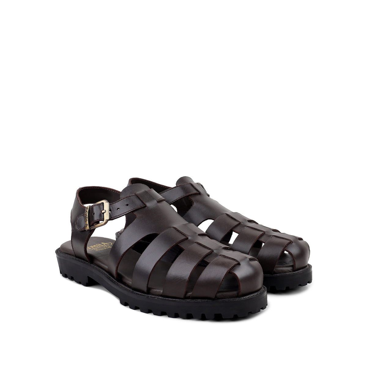 Balmo - Men's Dark Brown Calf Leather Sandal