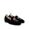 Ellis - Men's Black Suede & Embroidery Loafer