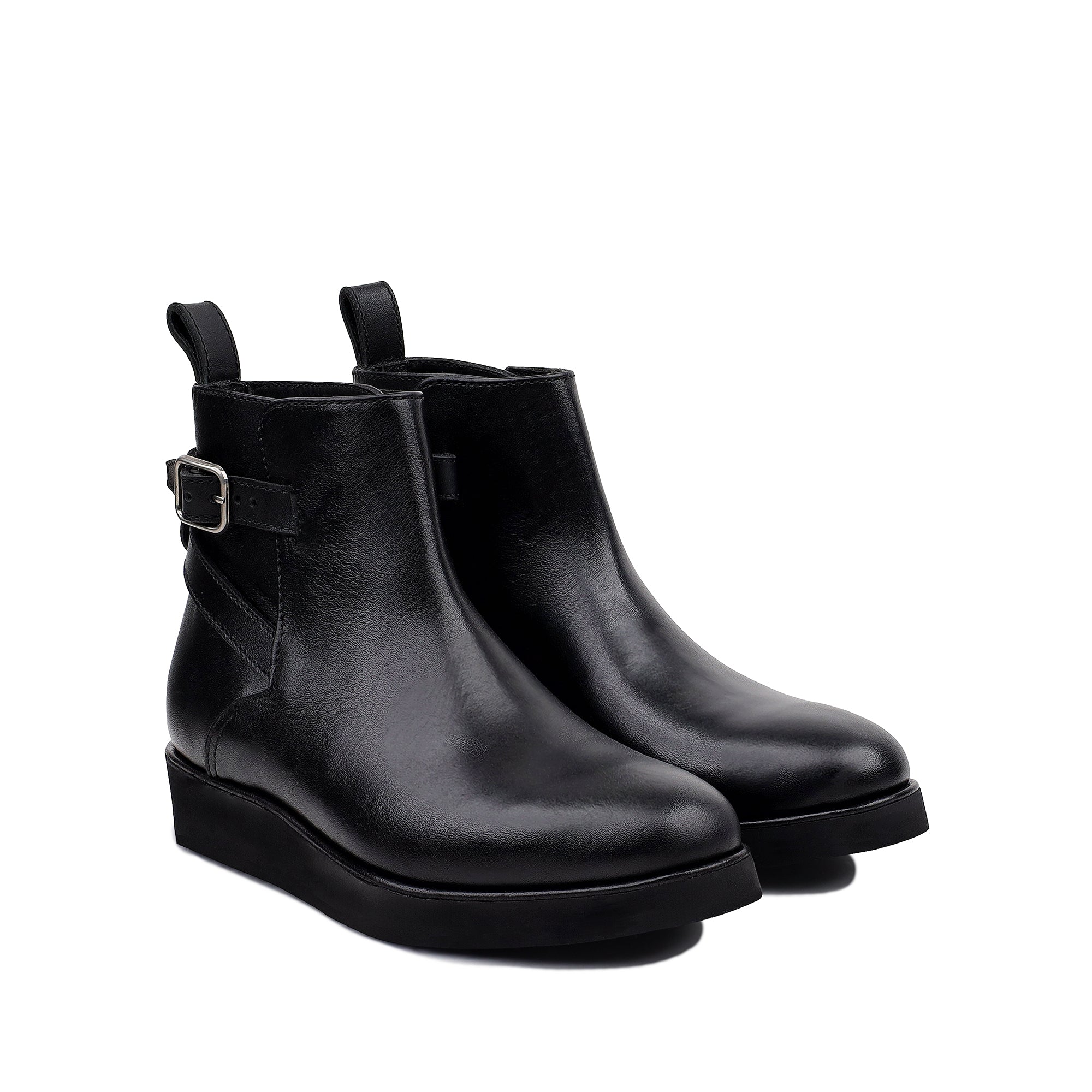 Joey -  Children's Black Calf Leather Chelsea
