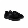 Nico - Men's Black Suede and Mesh Fabric Sneaker