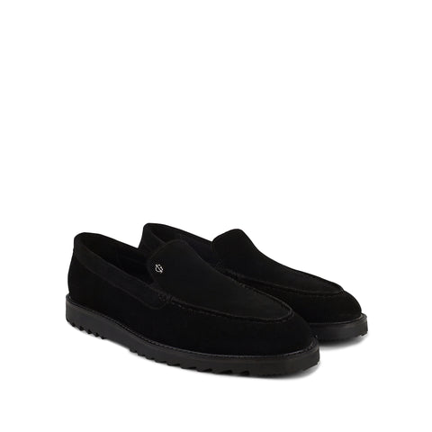 Lane - Men's Black Suede Sneaker