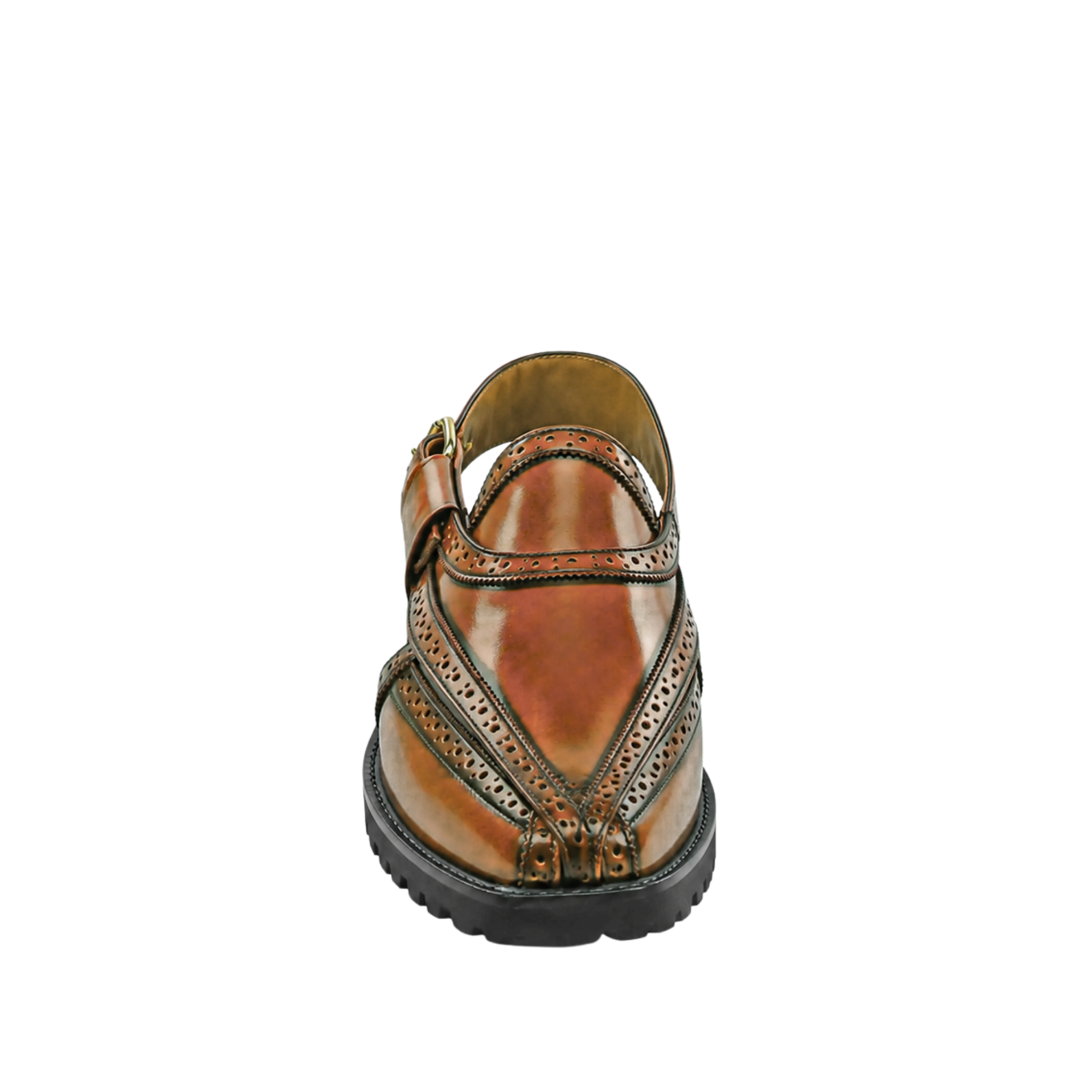 Brooklyn - Men's Tan Box Leather High Shine Sandal