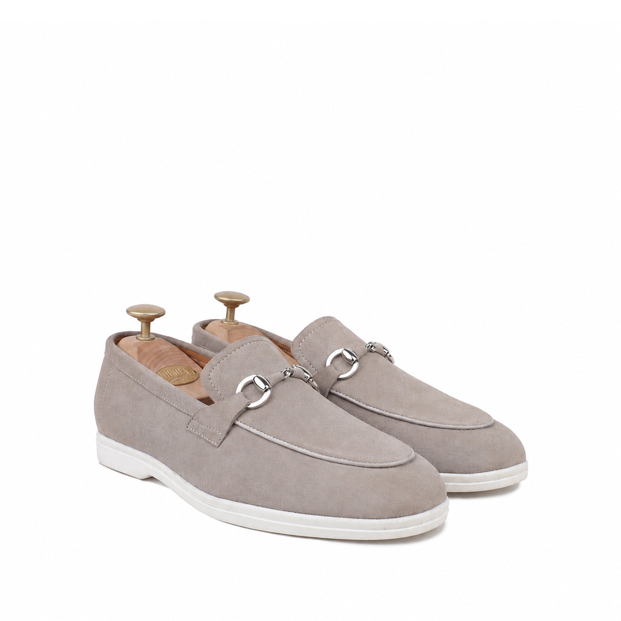 Vesco - Men's Steel Grey Suede Loafer