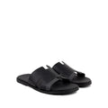 Kiara - Men's Black Calf Leather Slippers