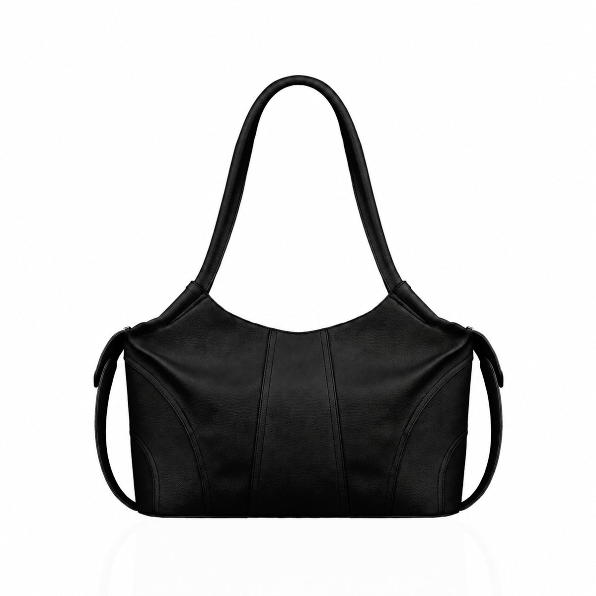 Amara - black Pebble Grain Leather Hand Bag
