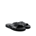Elvo - Men's Black Pebble Grain Leather Slipper