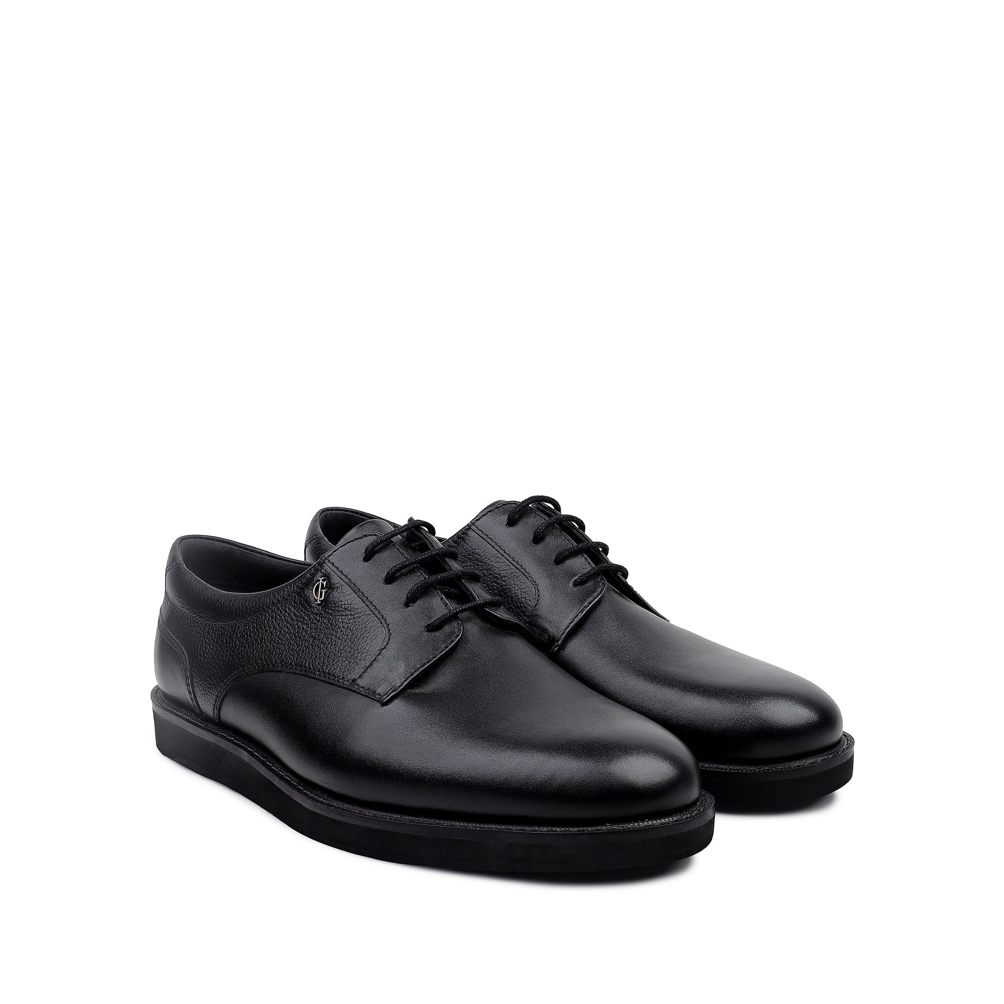 Mark - Men's Black Milled Leather Derby