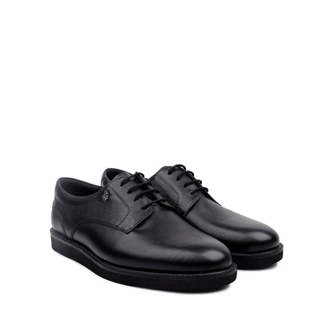Mark - Men's Black Milled Leather Derby