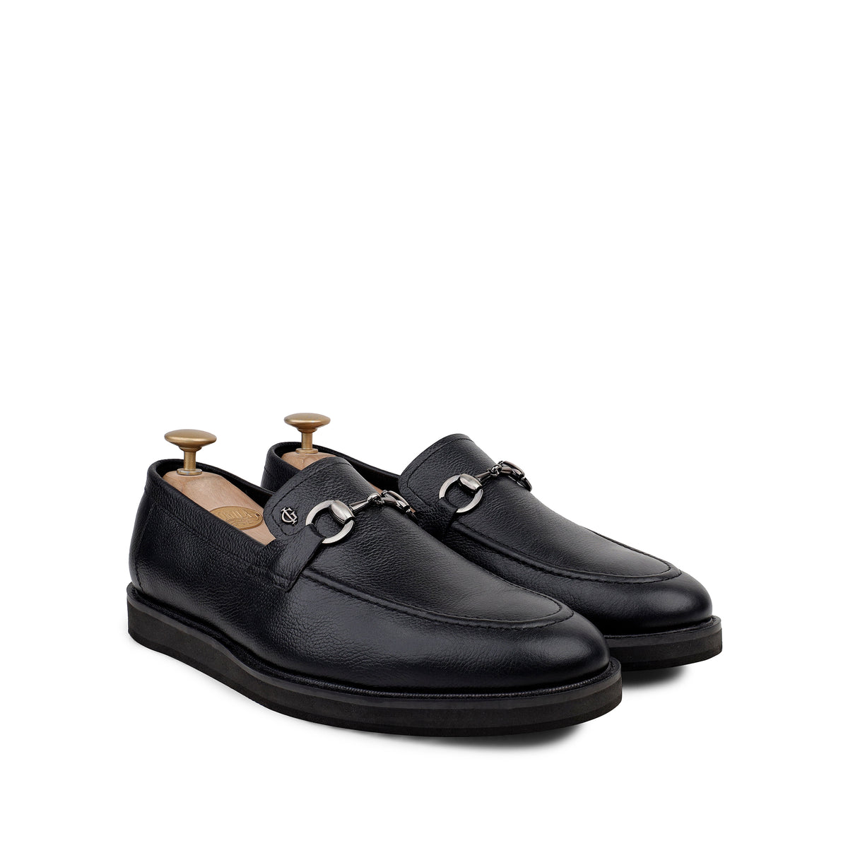 Bodie - Men's Black Milled Leather Casual