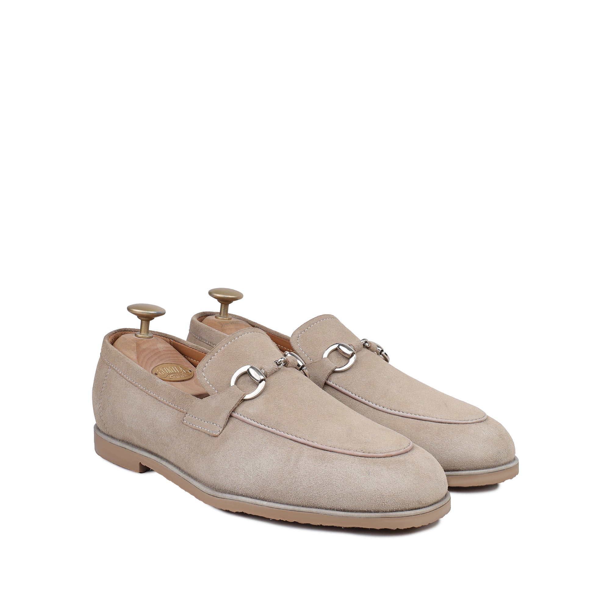 Albert - Men's Biege Goat Suede Loafer