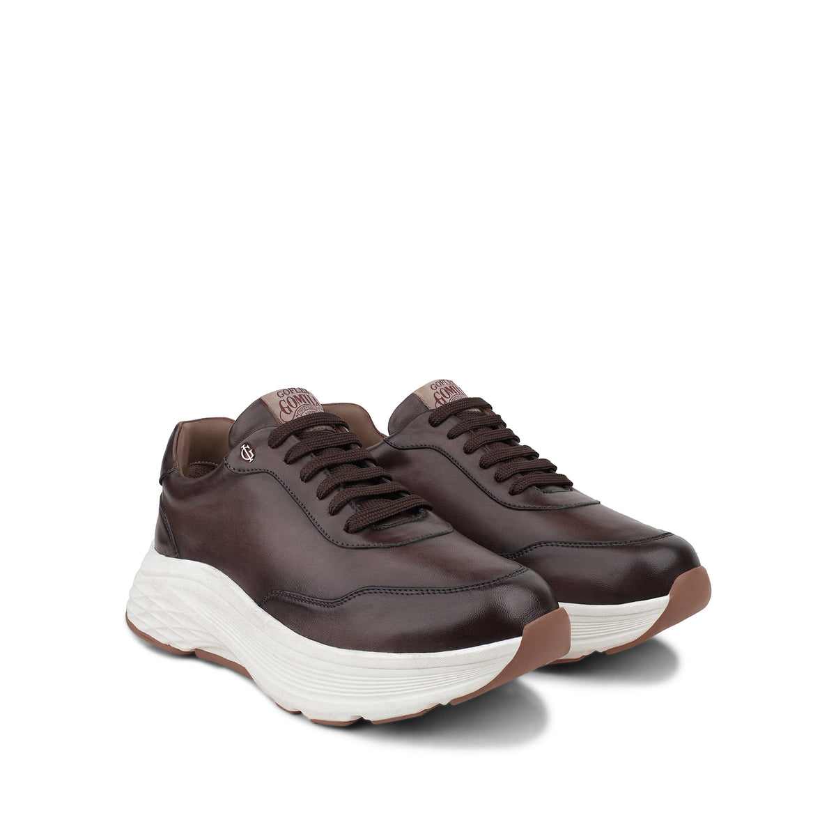 Paolo - Men's Brown Patina Sheep Skin Sneaker