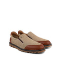 Amador - Men's Camel Brown Suede and Milled Leasther Sneaker