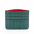 Sage - Sea Green Crocodile Textured Card Holder