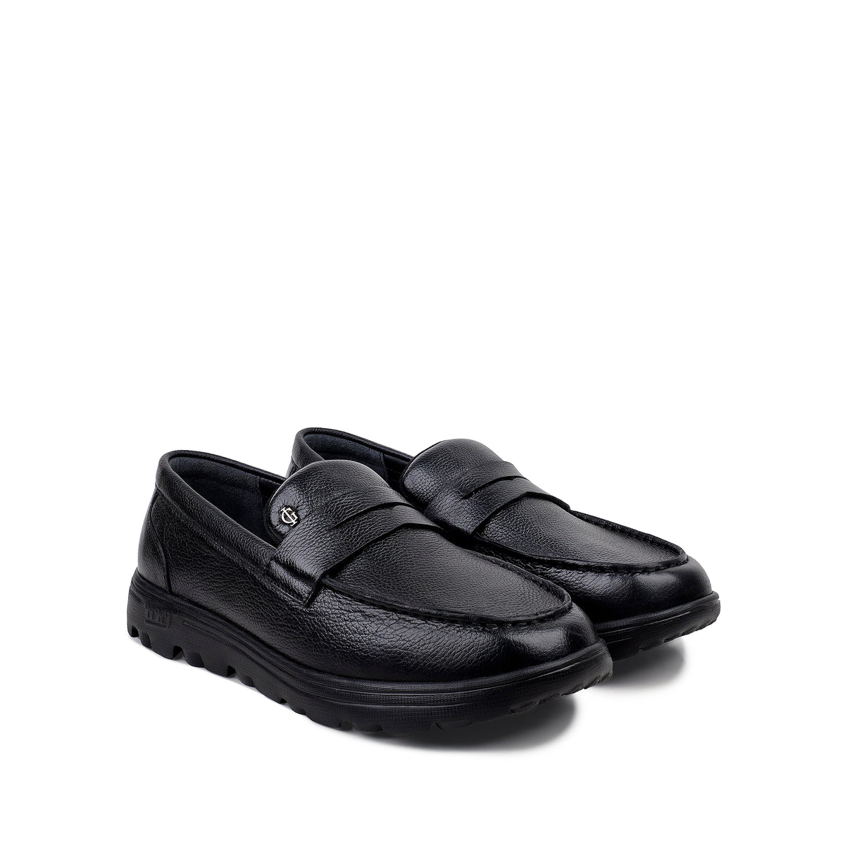 Otto - Men's Black Milled Leather Sneaker