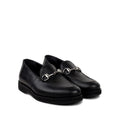 Chad -  Children's Black Calf Leather Loafers