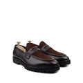 Zach - Men's Brown Calf & Suede Leather Loafer