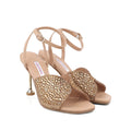 Maya - Women’s Champagne Hand Set Crystals 90mm Heels