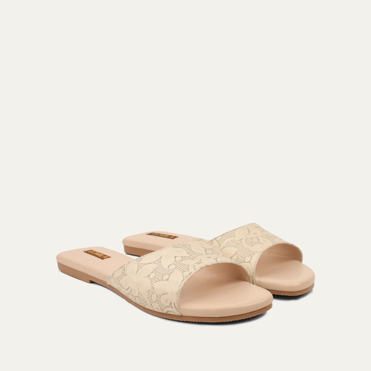 Nirva - Women's Textured Off White Slipper