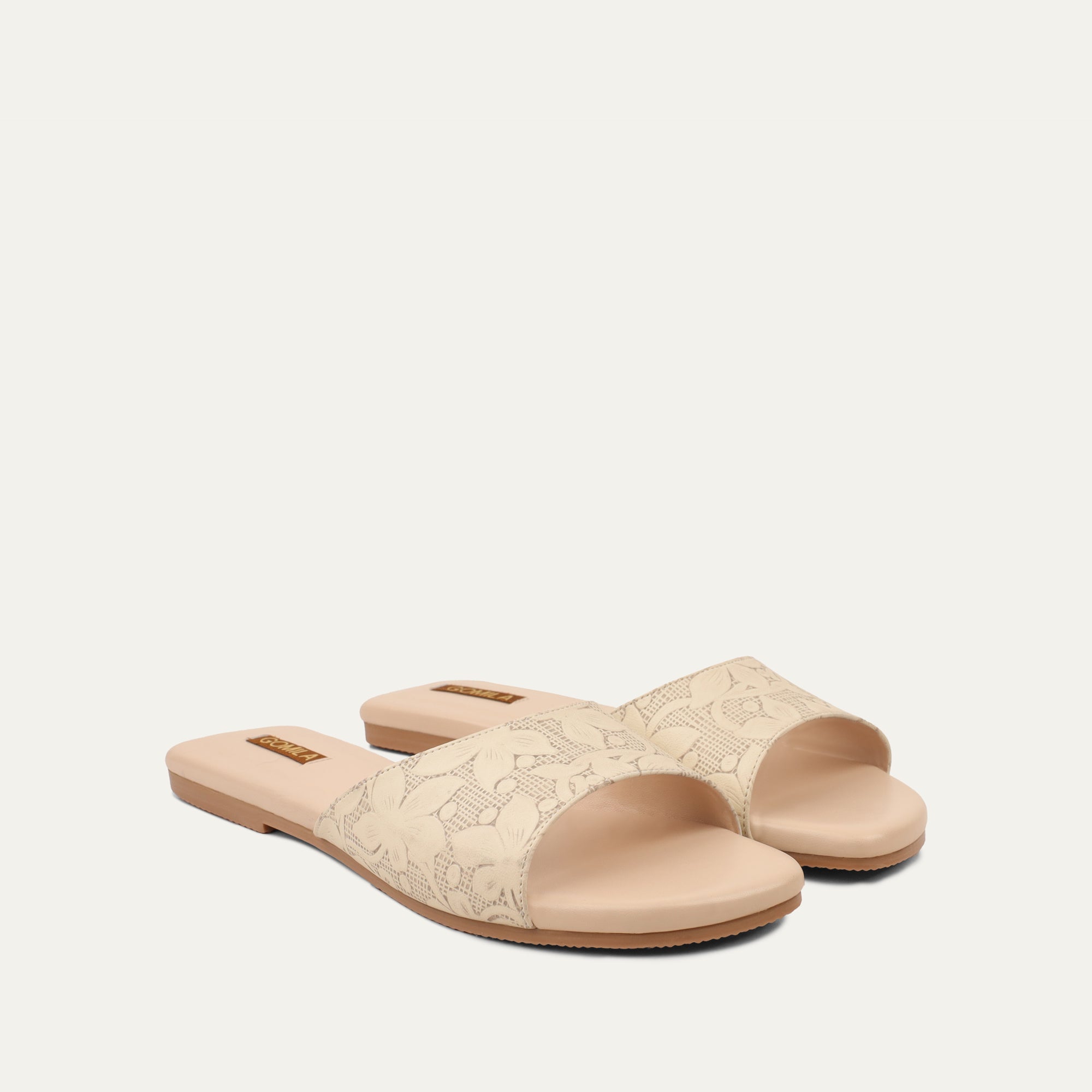 Nirva - Women's Textured Off White Slipper