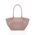 Luvra - Women's Pink Faux Crocodile Leather Bag