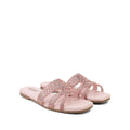 Freya - Women's Pink Hand Set Crystals Slipper